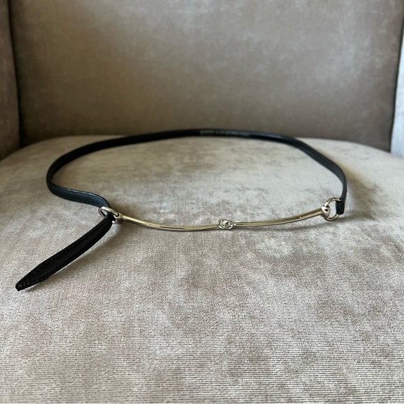 AUTHENTIC RETIRED GUCCI horsebit skinny Belt - GUCCI Belt Leather Black - Picture 8 of 16